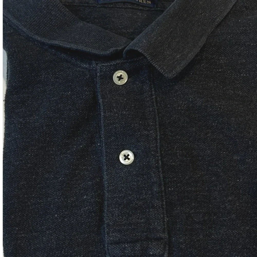Polo Ralph Lauren Polo Shirt XL Mens Charcoal Grey Heathered Short Sleeve Pony